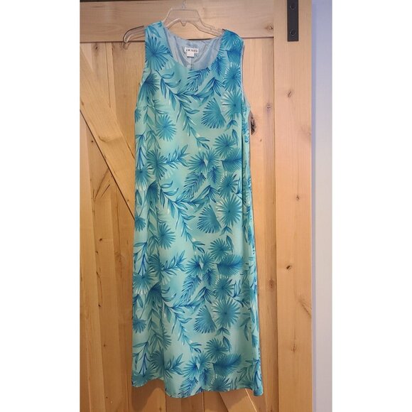 JW Treci 2 Piece Maxi Floral Dress Blazer Plus Size 18 Tie Front Tropical Beachy - Picture 3 of 16